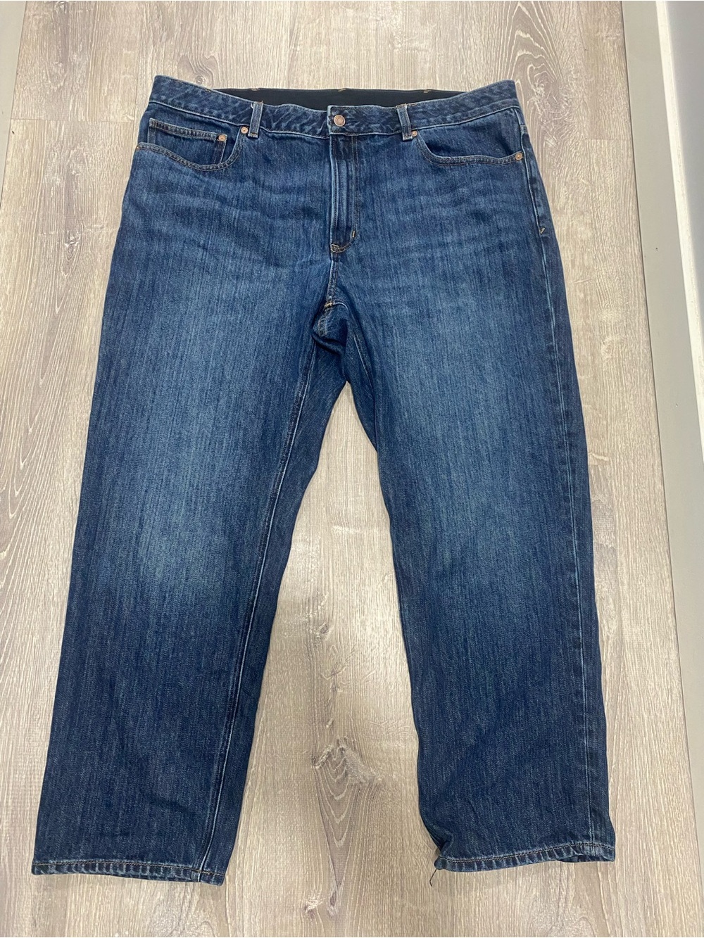 Lands' End Men's Relaxed Fit Indigo Blue Jeans